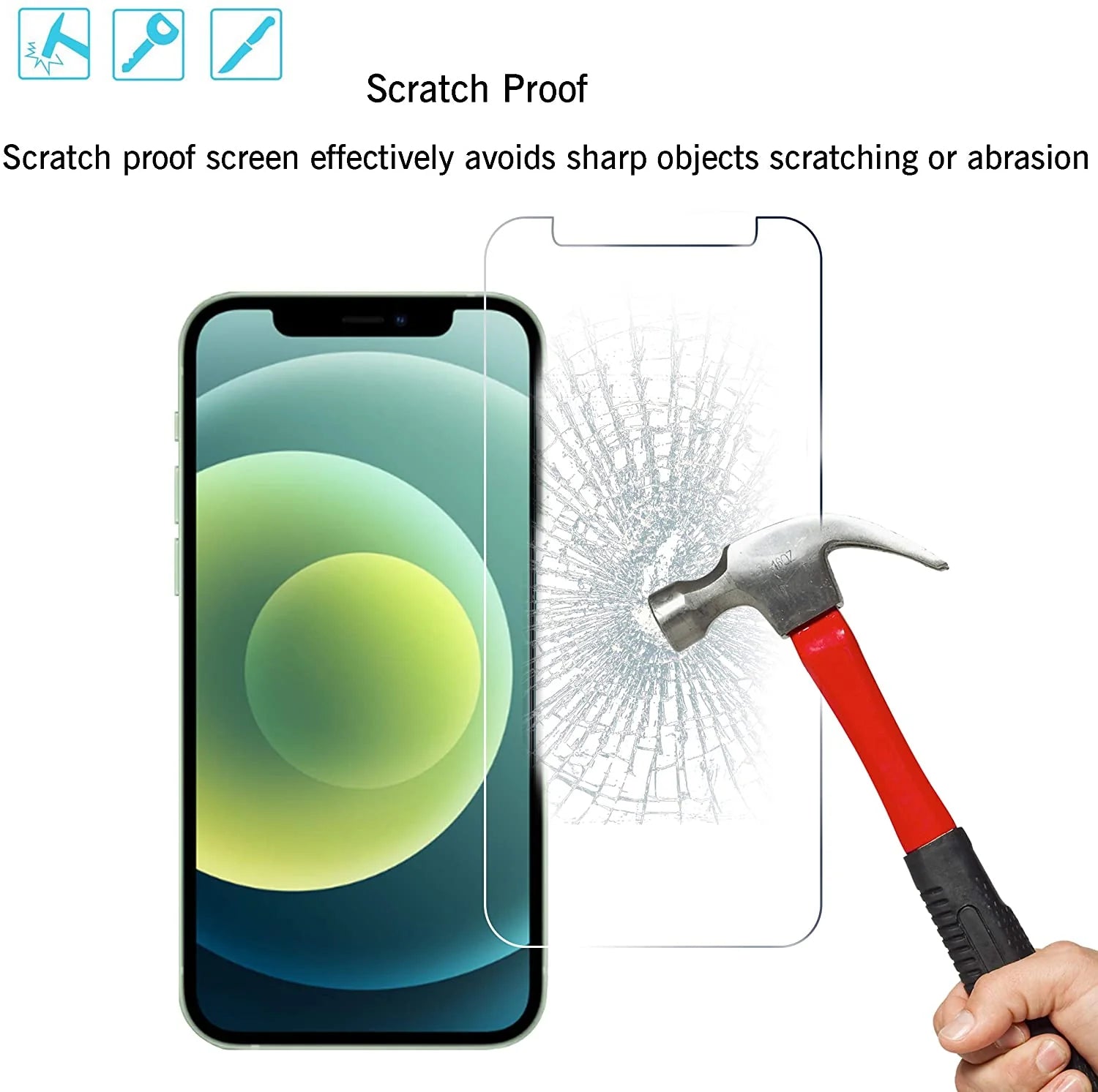 Protector Vidrio Templado iPhone X XS 11 Pro 9H Común