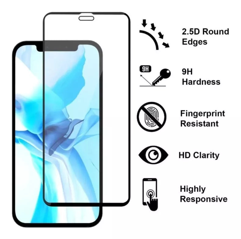 Vidrio Templado iPhone 14 Plus iPhone 13 Pro Max: 9D Full Cover Premium Ultra Resistente