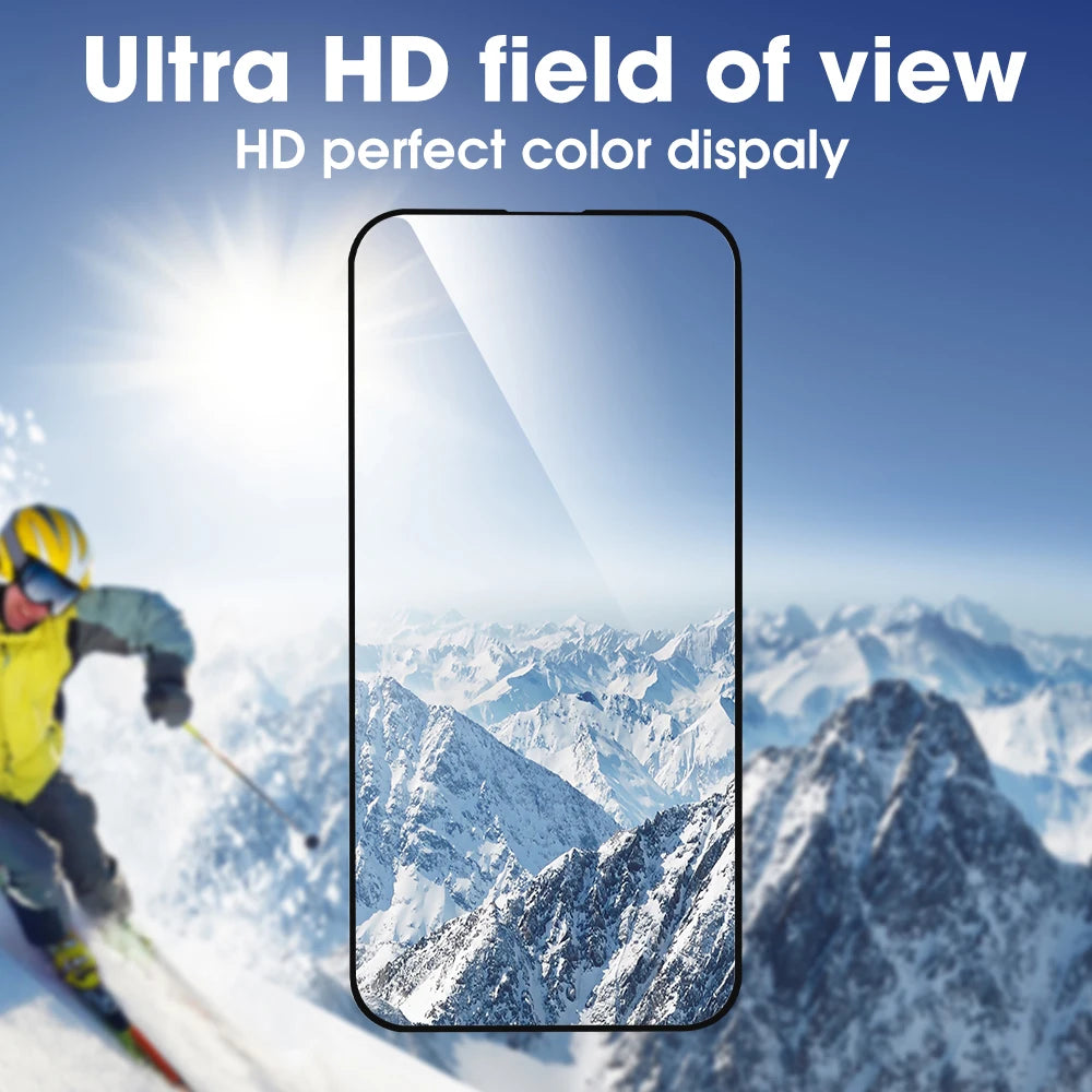 Vidrio Templado iPhone 14 Plus iPhone 13 Pro Max: 9D Full Cover Premium Ultra Resistente