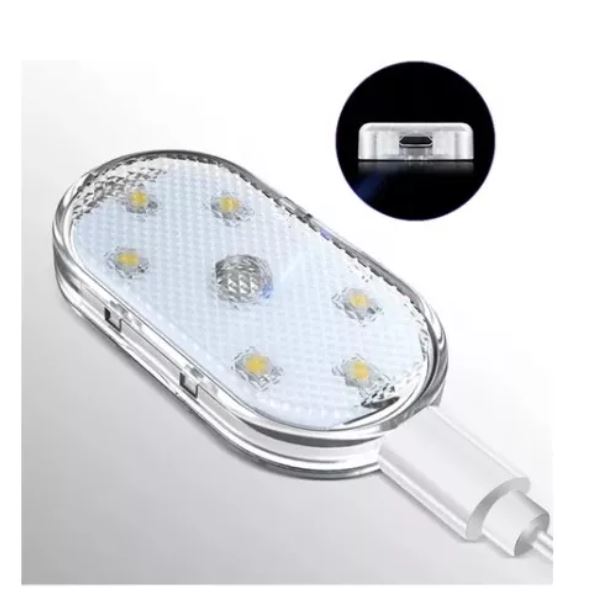 Luz LED Táctil Recargable USB Blanca para Muebles Roperos y Auto