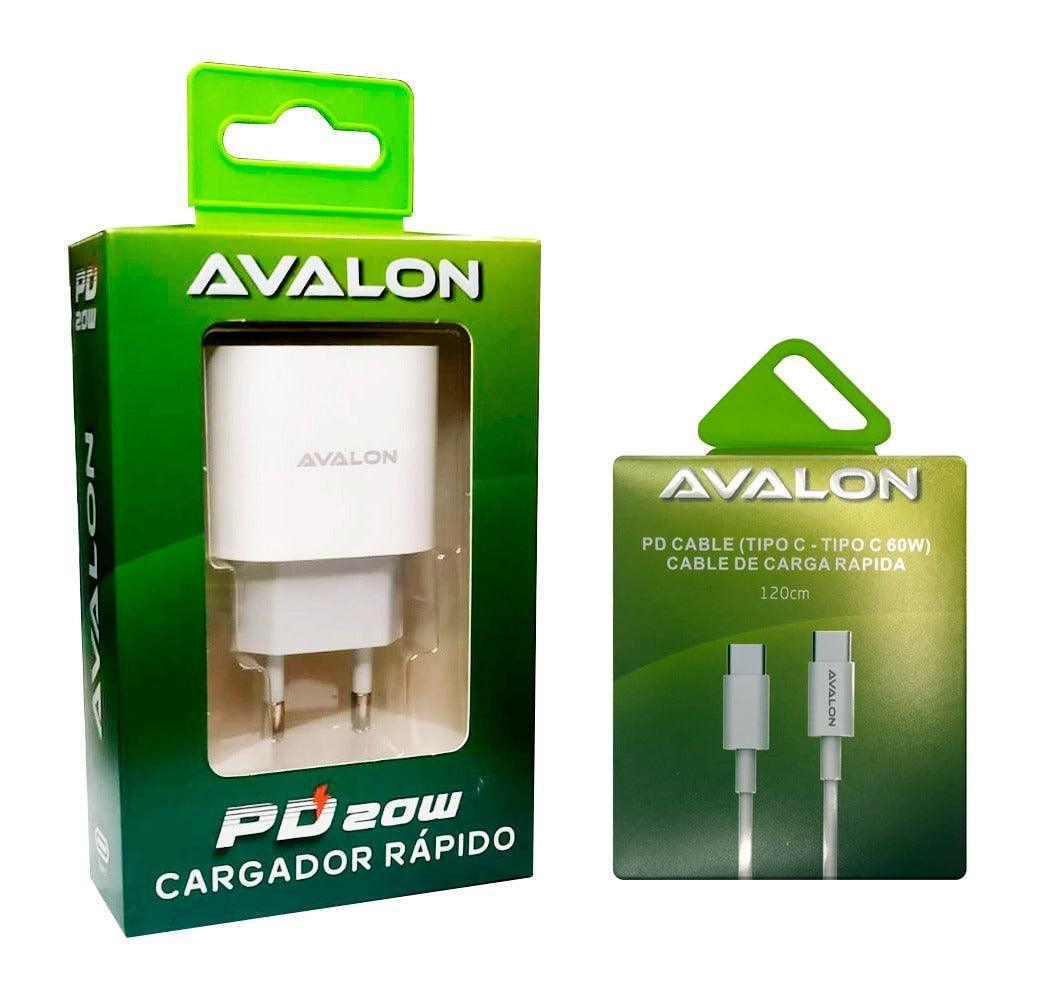 Kit Cargador 20 W Avalon Tipo C + Cable Tipo C Ultra Rapido - DSE