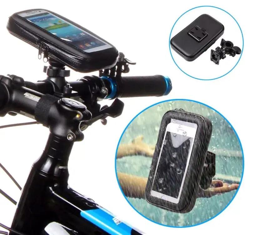 Soporte Celular Moto Bicicleta Impermeable Funcion Tactil, Usalo sin tener que Sacar el Cel - DSE