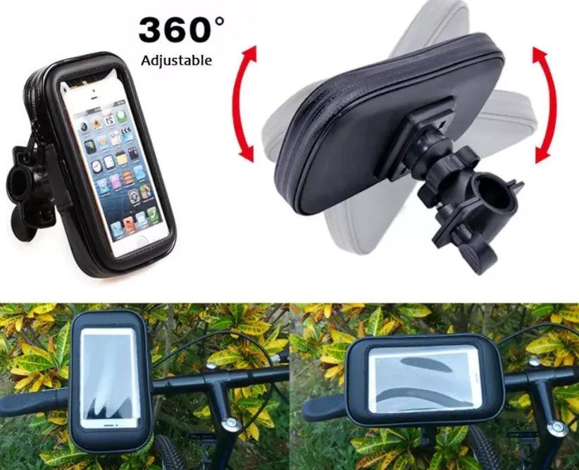 Soporte Celular Moto Bicicleta Impermeable Funcion Tactil, Usalo sin tener que Sacar el Cel - DSE