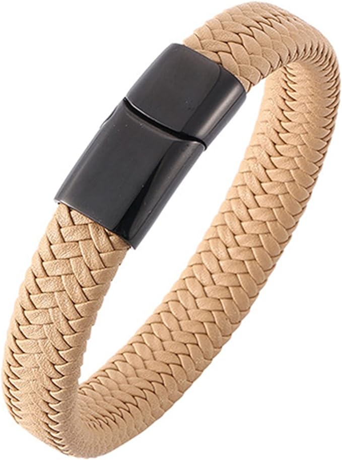 Pulsera de cuero Retro Pop para hombre y mujer