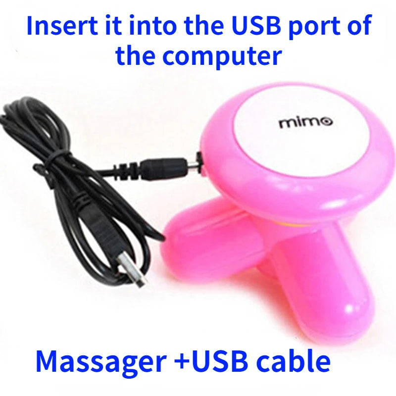 Masajeador Mini Eléctrico Portátil USB O Pilas Mimo 3 Patas