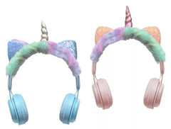 Auriculares De Unicornio/ Moño Bluetooth Peluche Arcoíris Infantil - Tubelux
