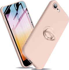 Protector iPhone 7 8 SE2 SE3 en Tpu + Silicona Soft con Anillo Agarre Stand y Soporte Magnetico - Tubelux
