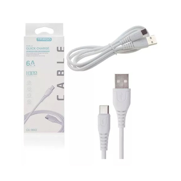 Cable De Datos Carga Rápida Usb Tipo C o Micro USB 1 Metro Blanco