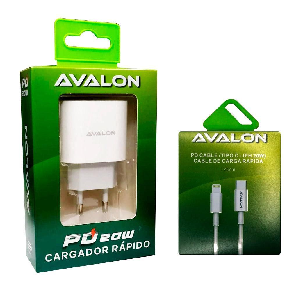 Carga Rapida Cargador 20W Avalon con para iPhone 14 13 12 11 y sus Variantes Calidad Original - DSE