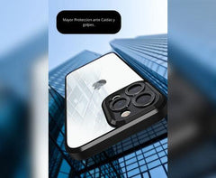 Case iPhone 12 Rígido Transparente Cubre Camara - Tubelux