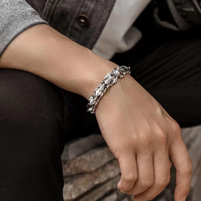 Elegancia Imperecedera: Pulsera Dragon Premium Silver. - DSE