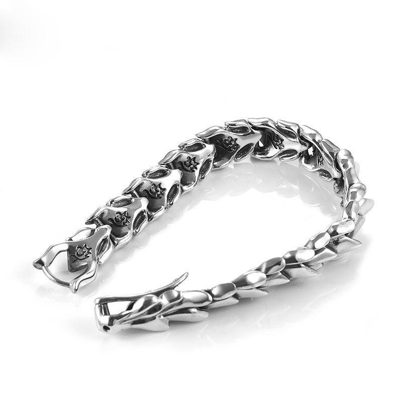 Elegancia Imperecedera: Pulsera Dragon Premium Silver. - DSE