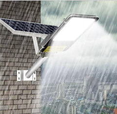 Foco LED 200 con panel solar Avalon en aluminio y brazo de acero, ideal para instalaciones versátiles - DSE
