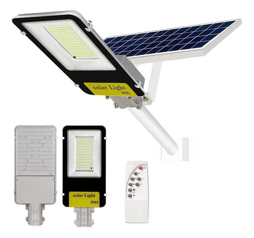 Foco LED 300 con panel solar Avalon en aluminio y brazo de acero, ideal para instalaciones versátiles - DSE
