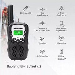 Handy walkie talkie set x 2 BF T3 Baofeng - DSE