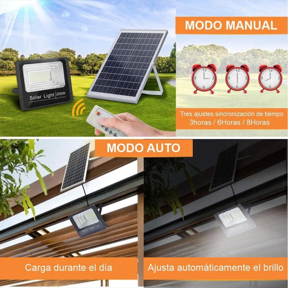 Ilumina sin Límites: Foco LED 100 con Panel Solar Independiente AVALON En Aluminio - DSE