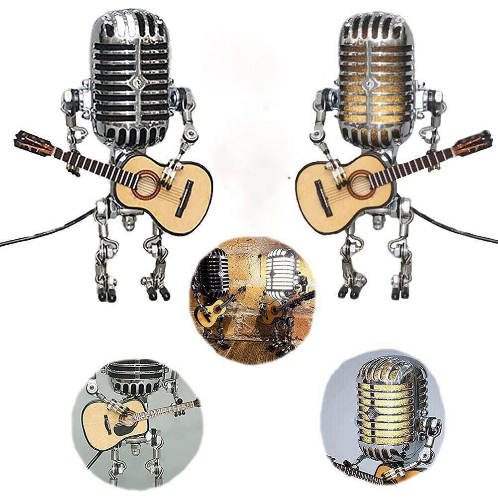 Lampara Robot De Micrófono Vintage Con Guitarra - DSE