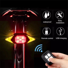 Luces LED traseras para Bicicletas Con Señalero Recargable USB - Tubelux