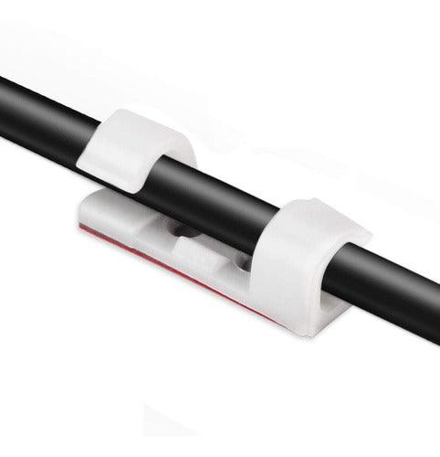 Organizador Para Cables Clip Adhesivo Grosor Grande Pack 16 Unidades - Tubelux
