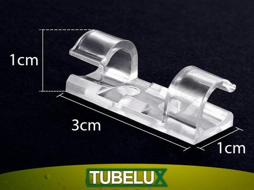 Organizador Para Cables Clip Adhesivo Grosor Medio Pack 20 Unidades - Tubelux